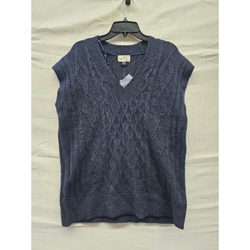Universal Thread Mens Navy Blue Cable Knit‎ V-Neck Sweater Vest 013038667 Size S